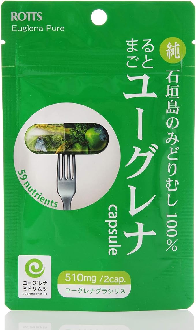 Whole Euglena (30 capsules) "Pure" Ishigaki Island Green Bug 100% Supplement Euglena Euglena Euglena Certification Mark Product ROTTS - BeesActive Australia