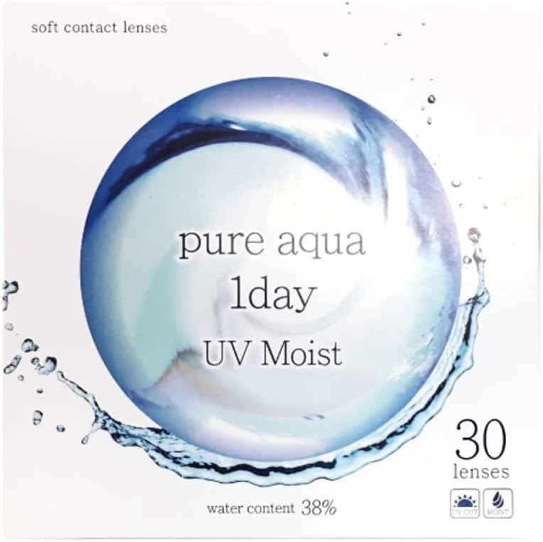 Pure Aqua One Day UV Moist 1 box of 30 daily disposable contact lenses UV Moist (PWR: -3.75) - BeesActive Australia