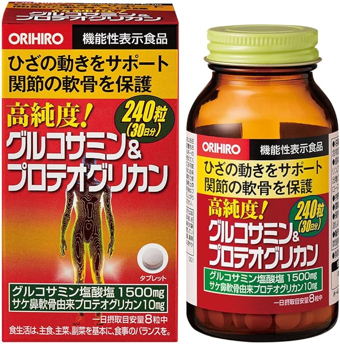 Orihiro High Purity Glucosamine & Proteoglycan 240 tablets 30 days Glucosamine Proteoglycan - BeesActive Australia