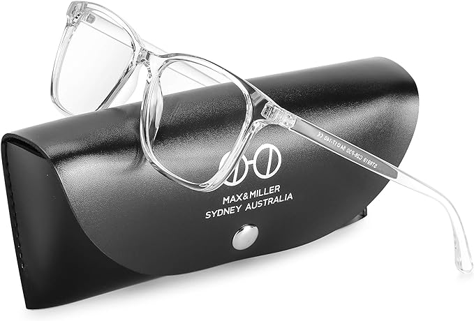 [Max & Miller] Blue Light Cut Glasses Computer Game Reading Men Women Stylish Clear - BeesActive Australia