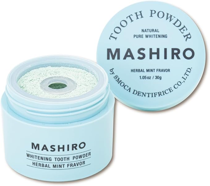 MASHIRO Medicated Whitening Tooth Powder, Herbal Mint, 1.1 oz (30 g) (Approx. 100 Uses), Quasi-Drug Whitening Toothpaste, Stain Care, Yellowing, Bad Breath, Made in Japan - BeesActive Australia