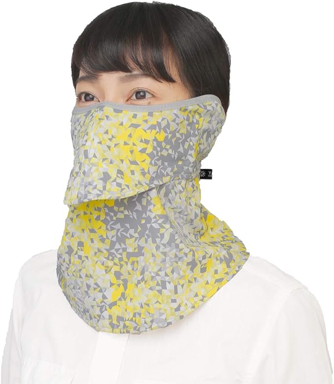 YAKeNU UV CUT MASK UV Protection Face Cover, Yakenu Fit, Ear Cover, UV Protection Mask (Snap Button, 478 Yellow Prism) - BeesActive Australia