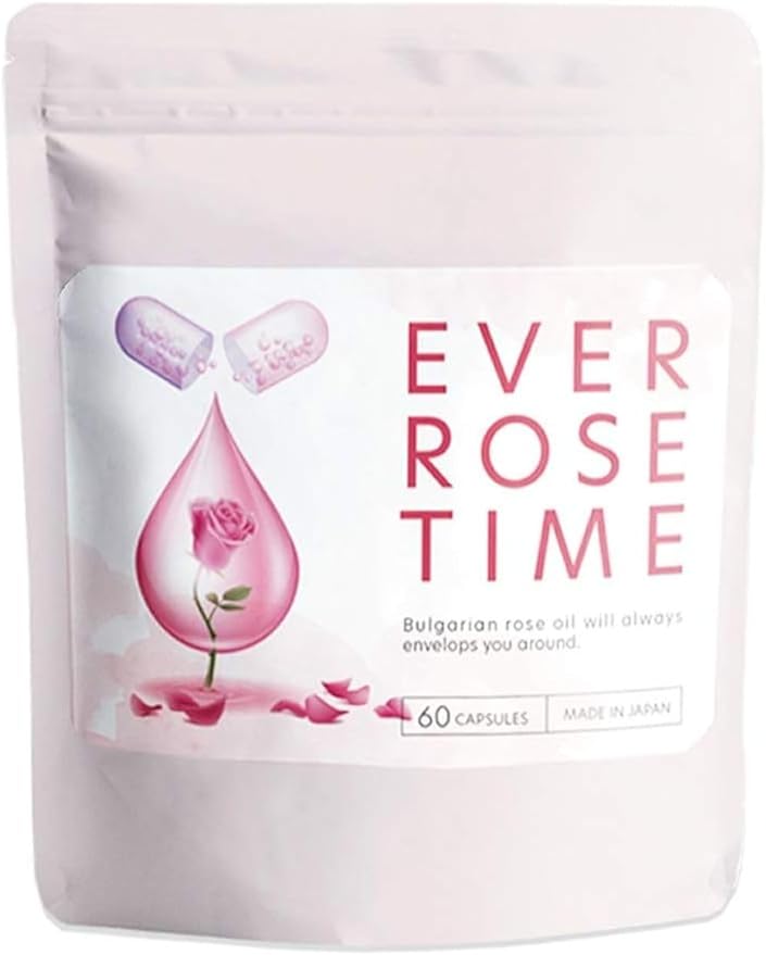 EVER ROSE TIME Bulgarian Rose Supplement, Drinking Rose, Grapeseed Oil, Champignon, Wild Yam, Linseed Oil, 13 Types Formula, 60 Tablets 30 Day Supply - BeesActive Australia