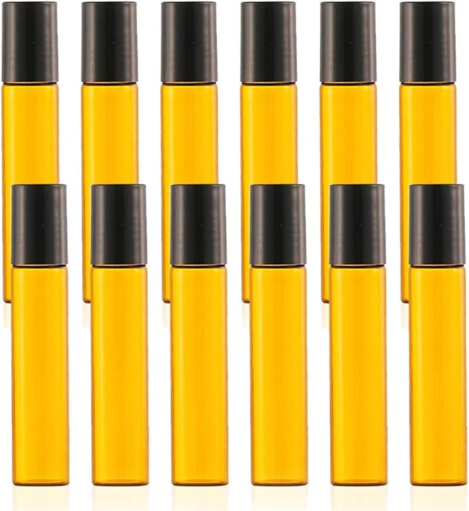 HIRAISM Roll-On Bottle Light Filtering Jar Atomizer Container Set of 12 with Funnel (10ml) -  Australia