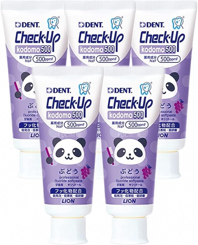 Lion Dental Material Kids Toothpaste Dent Checkup Kodomo 500 60g (Dental & Quasi Drug) #Grape White Grape 1 pcs -  Australia