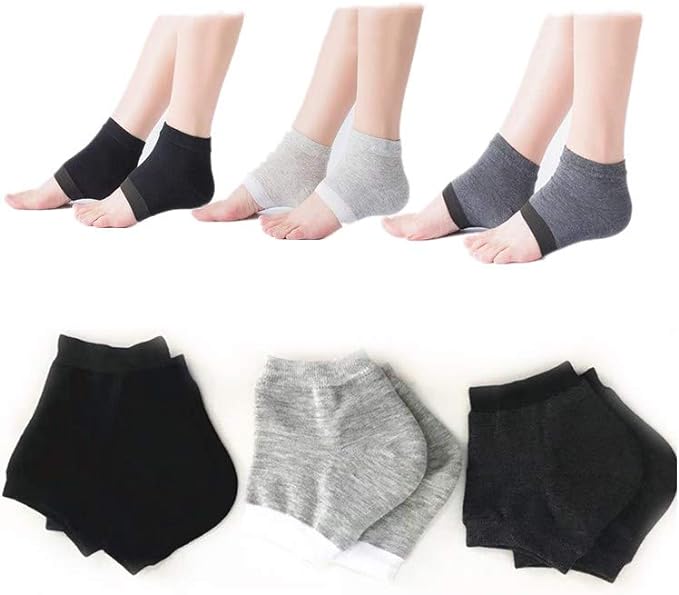 Sweetimes No.149 Heel Moisturizing Socks, Smooth Heel, Prevents Cracking, Exfoliating Care, Set of 3 Colors (Sleeping Heel Supporter, Unisex) - BeesActive Australia