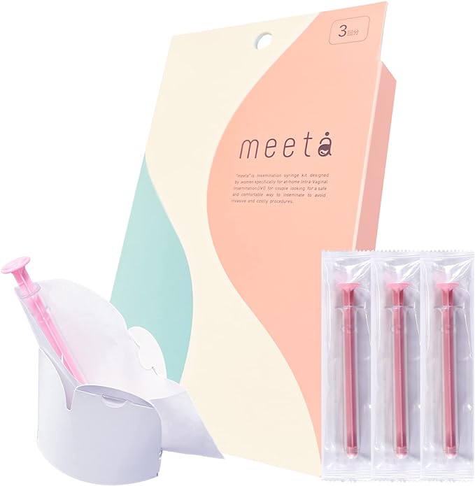Syringe method kit meeta (3 doses, transparent, made in Japan, supervised by a doctor) home timing method sperm fertility pregnancy activity infertility - BeesActive Australia