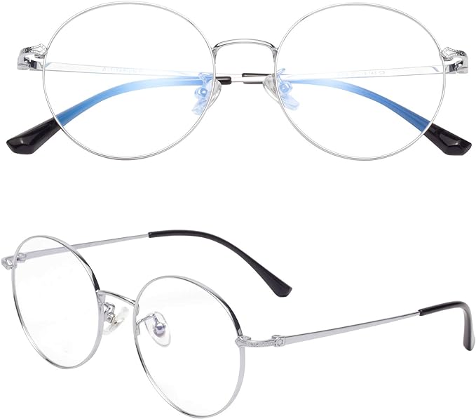 [LianSan] Reading Glasses Light Blue Light Cut Titanium Alloy Case Included Men Women Silver Frequency +1.50 L8304 -  Australia