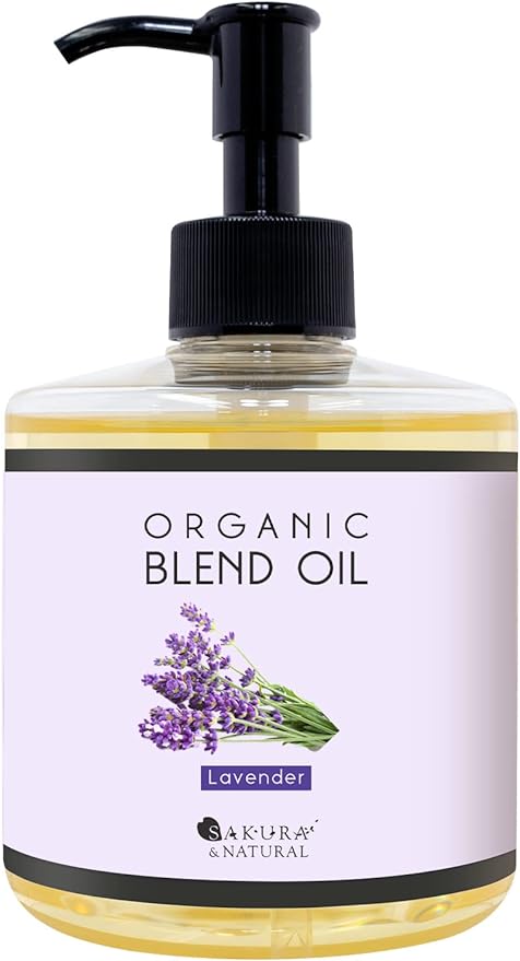 Takeuchi Pharmaceutical SAKURA & NATURAL Massage Oil, 10.1 fl oz (300 ml), Lavender Blended Oil, Rice Bran Oil, Body Oil, Carrier Oil, Commercial Use, Body - BeesActive Australia