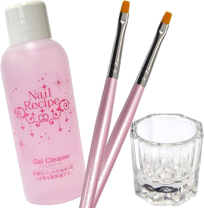 NailRecipe Brush Care Set, Cleaner, 2 Gel Brushes, Dappendish, Brush Cleaner, Clean Brush - BeesActive Australia