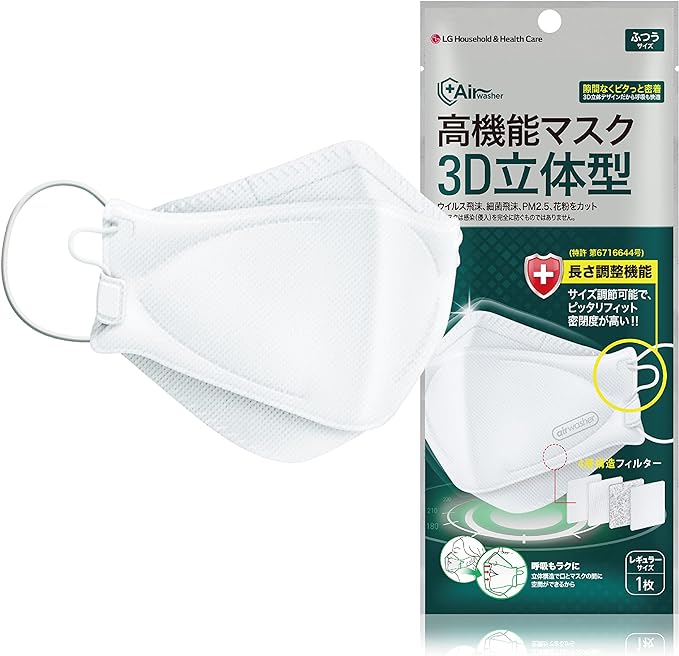 KF94 Air Washer 4-Layer Mask 10 Sheets/30 Sheets/50 Sheets/Made by LG, Korean Leading Individual Packaging, Splash Proof - BeesActive Australia