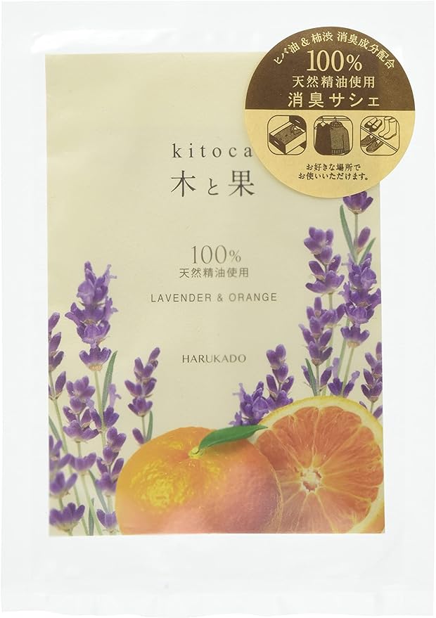 Seikado Tree and Fruit Deodorizing Sachet, Lavender & Orange Sachet, Deodorizing Fragrance, Product Size: 5.5 x 7.9 x 0.5 inches (140 x 200 x 13 mm) -  Australia