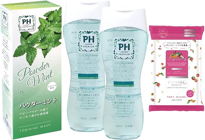 2 Delicate Zone Soaps + Premium Wet (Set of 7) 1 Set PH JAPAN Premium Feminine Wash, Made in Japan, 4 Scents to Choose from, PH Care (Powder Mint) - BeesActive Australia
