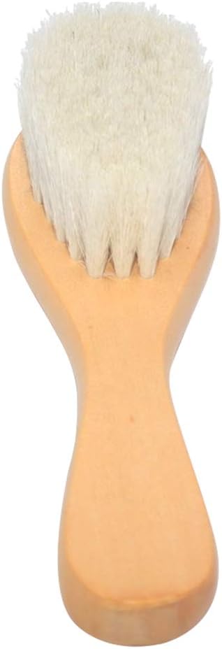 yarui Baby Brush Wooden Baby Hair Brush Pure Natural Wool Comb Brush Newborn Infant Baby Brush Head Massager - BeesActive Australia