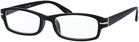 Reading Glasses Stylish Reading Glasses for Men Square Spring Hinge Lightweight Matte Black Cool Frequency +1.00 +1.50 +2.00 +2.50 +3.00 Toray Trecy Set - BeesActive Australia