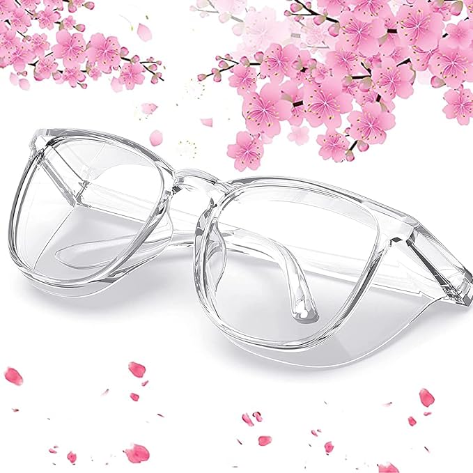 B.ANGEL Pollen Glasses, Goggles, Pollen Glasses, Anti-Fog, Blue Light Cut, Dust, Pollen, UV Rays, Transparent, Lightweight, Fashion, Protective Glasses for Men and Women -  Australia