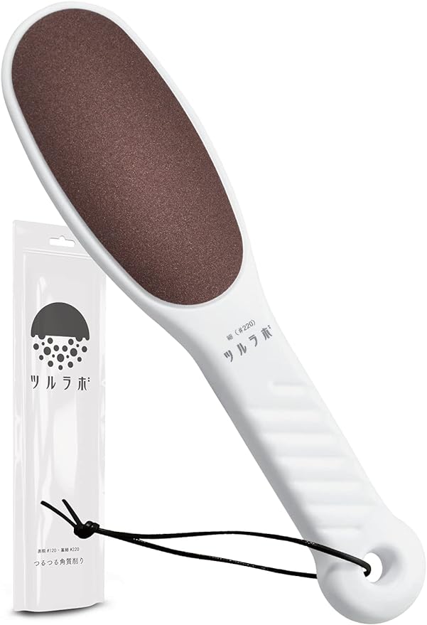 Men's Heel Exfoliating Dermatologist Coarse/Fine Double-Sided Heel File Exfoliating Pumice Stomach Foot Care Vine Lab (White) - BeesActive Australia