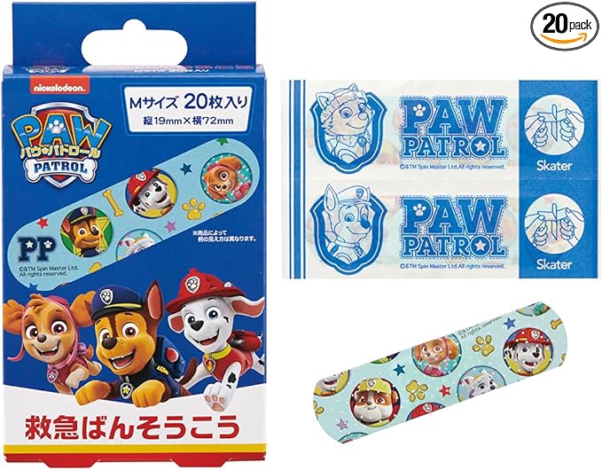 Skater Emergency Bandage Paw Patrol 21 20 Pieces Bandage Made in Japan QQB1-A - BeesActive Australia