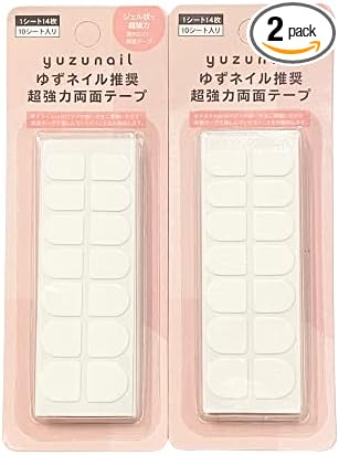 Yuzu Nail Recommended Super Strong Double Sided Tape, 14 Sheets x 10 Sheets, Set of 2 - BeesActive Australia