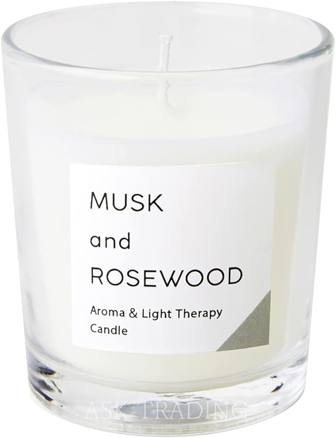 Scented Candle, 1 Pack, 12 Hour Aroma Candle, White, Fragrance, Kameyama Candle, Candle, Scented Glass Container Gift, Musk & Rosewood - BeesActive Australia