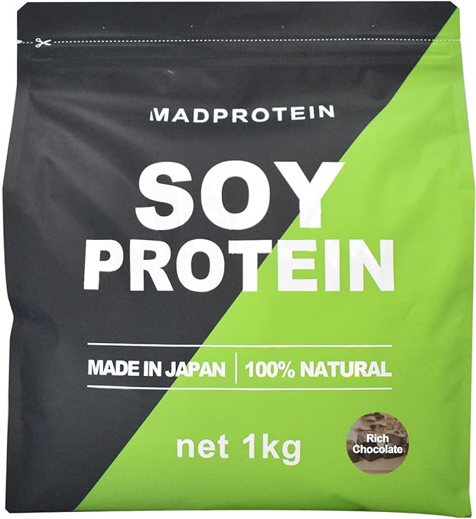 MADPROTEIN Soy Protein No Artificial Sweeteners Made in Japan Soybean Plant Protein (Rich Chocolate, 1kg) - BeesActive Australia