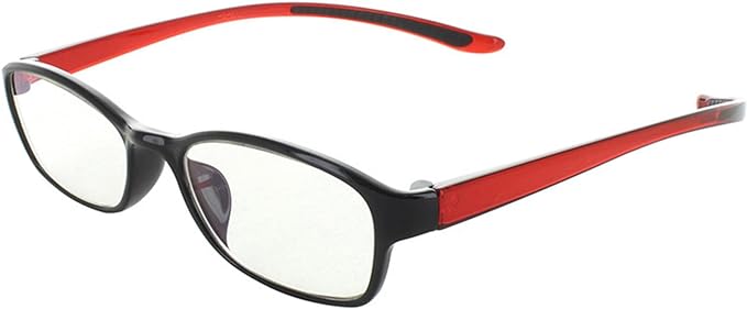 Reading Glasses Neck Hanging Women's Blue Light Cut Anti-Fog Coat Anti-Slip Rubber Lightweight Shape Memory Stylish Square TR90 Frame Red x Black Frequency +2.00 NEW Kakaru 495220 - BeesActive Australia