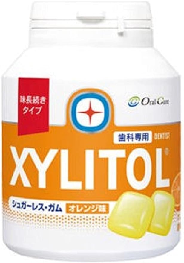 Oral Care Long Lasting Taste, Xylitol Gum, Bottle Type, 90 Tablets (Orange) - BeesActive Australia