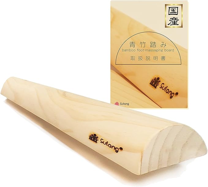 [Sulang] Japanese Green Bamboo Step Foot Massage Foot Massage Foot Foot Pot Mat Flat Foot Health Goods 100% Natural Wood Instruction Manual Included (Oil Finish, 13.8 x 1.6 x 3.1 inches (35 x 4 x 8 cm) - BeesActive Australia