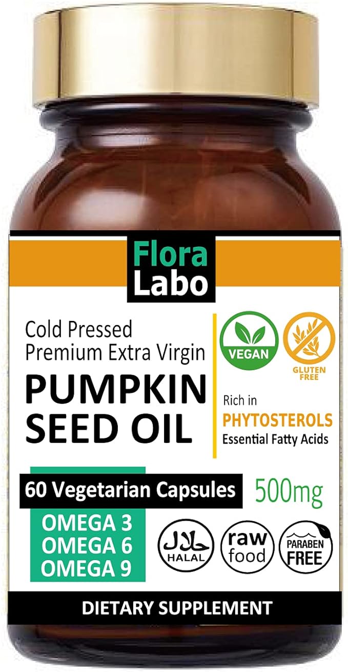 Pumpkin Seed Oil Supplement 500mg 60 Vegan Capsules | Cold Press Extra Virgin Biodynamic Farming | PUMPKIN SEED OIL VEGAN CAPSULES - BeesActive Australia