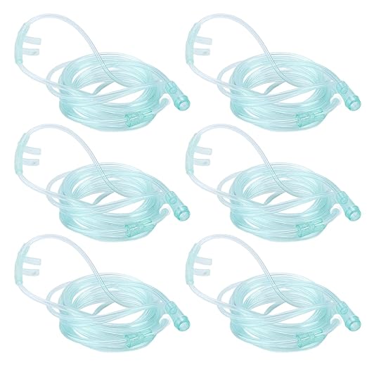SharJIAJU Nasal Oxygen Tube, Thoughtful Design High Flow Soft Texture Disposable Silicone Nose Canula Hospital Oxygen Reducer Oxygen Generator (Green 2m Nasal Acid Base) - BeesActive Australia