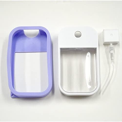 Card Spray Case with Silicone Case, 1.6 fl oz (45 ml), Purple, White, Pastel, Colorful, Card Shape, Alcohol, Disinfectant, Disinfectant, Bottle, Ethanol, Mist Spraying, Portable, Refill Container, - BeesActive Australia