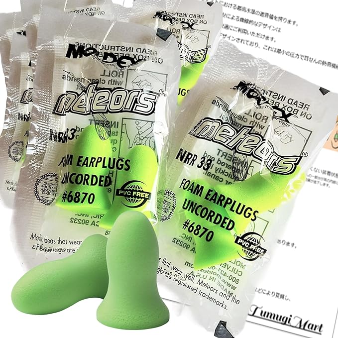 TumugiMart MOLDEX Meteor 6870 (8 Pairs) Moldex Earplugs Disposable Strongest Soundproofing (Meteor 8) - BeesActive Australia