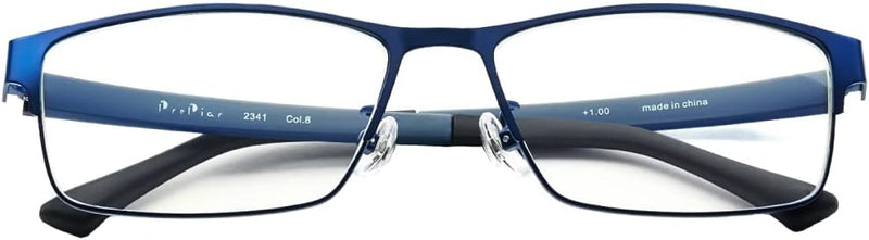 [PrePiar] Stylish Men's Reading Glasses, 3 Month Warranty, Includes Case, Blue Light Cut, Lightweight, Compact, UV Protection, UV Protection, Portable, Ultra Light - BeesActive Australia