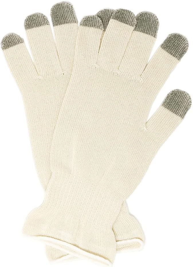 mitas Night Gloves, Made in Japan, Ivory, Normal Type, Night, Hand Care, Moisturizing, Chipping, Cracking, Drying, Moisturizing, Silk, Hand Cream, Moisturizing Care, Scull, Touch Panel, Smartphone - BeesActive Australia