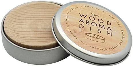Japanese Wooden Aroma Dish in Tin Beech 2.0 inches (50 mm) x Height 0.6 inches (50 mm) x Height 0.6 inches (15 mm) Solid Aroma Diffuser - BeesActive Australia