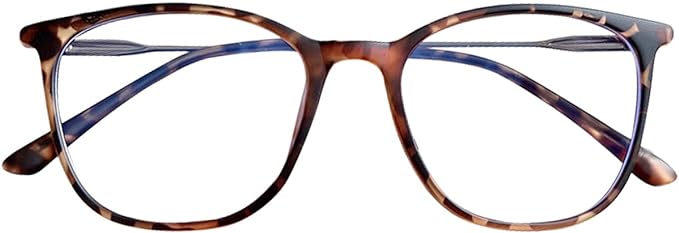 Dollger Blue Light Reduction Glasses, Date Glasses, Blue Light Reduction, No Prescription, Lightweight, UV Protection, PC Glasses, Stylish, Wellington Shape, Fashion, Women's, Men's, Black -  Australia