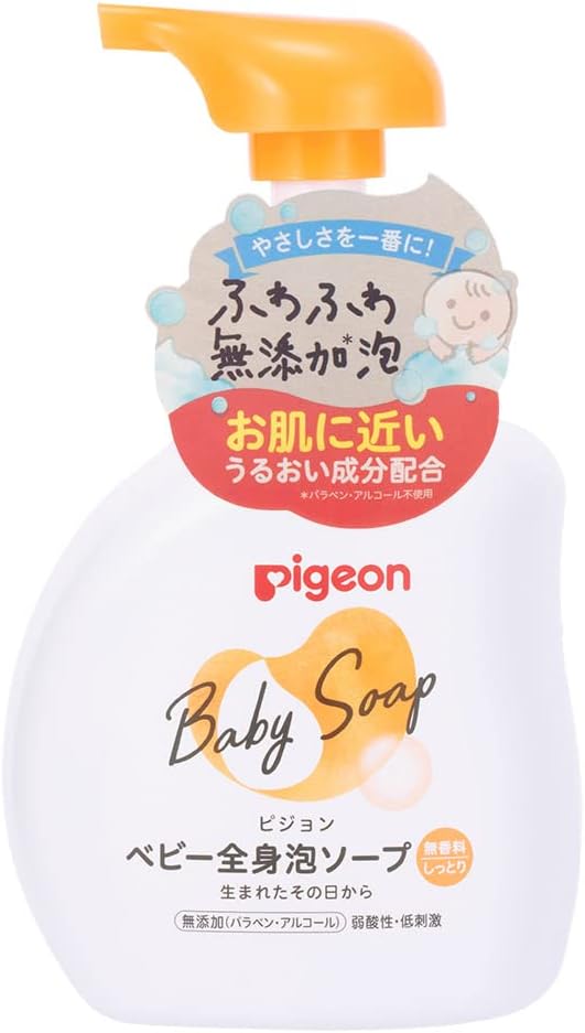 Pigeon Baby Full Body Foam Soap, Moist 16.9 fl oz (500 ml) - BeesActive Australia