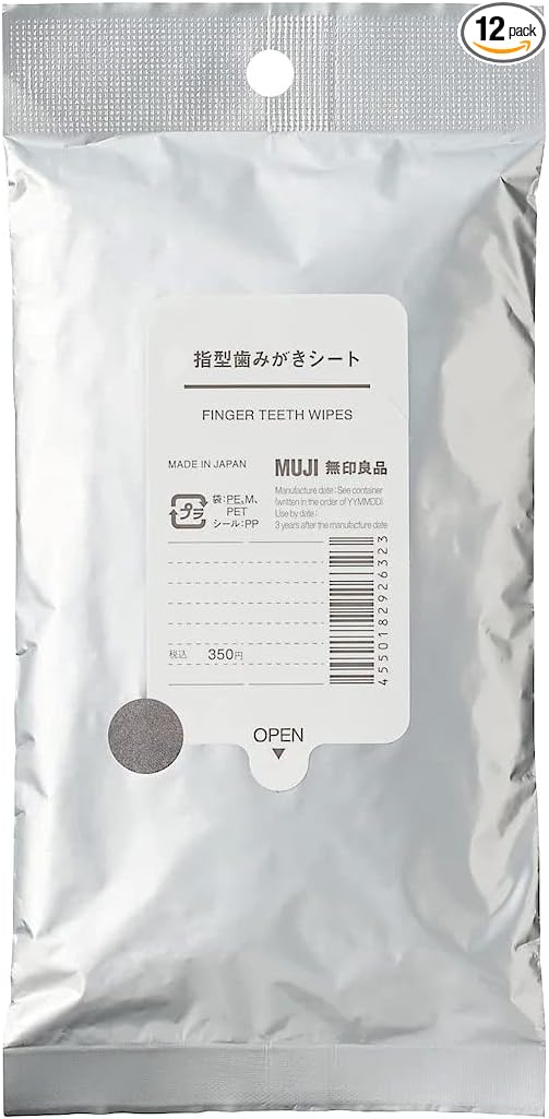 MUJI 82926323 Finger Toothpaste Sheet, Width 2.0 x Length 4.7 inches (50 x 120 mm), Pack of 12 - BeesActive Australia