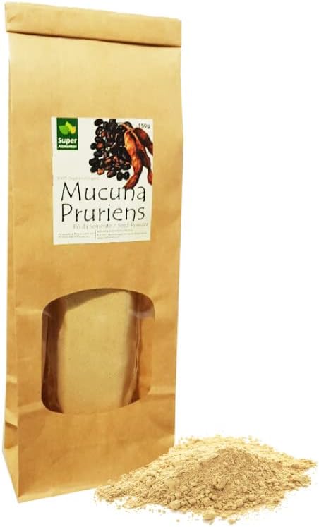 Mukuna Bean Powder, 5.3 oz (150 g) x 1 Bag, No Pesticides or Chemical Fertilizers, Black Mukuna Beans - BeesActive Australia