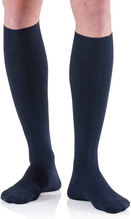 [VENOFLEX] Medical elastic stockings that "promote blood flow in leg veins" for swelling Men's FAST AIR knee socks 15-20mmHg Black <General medical equipment> - BeesActive Australia
