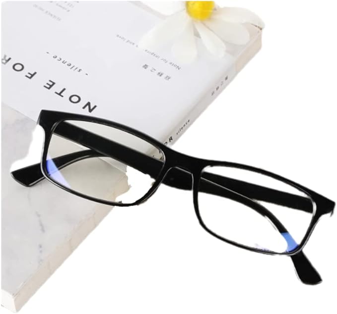 Glasses with Black Rim, Clear, Thin Frame, Blue Light Cut - BeesActive Australia