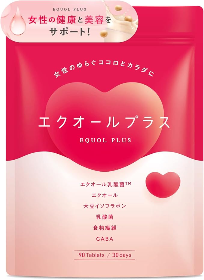 Equol Plus GABA Isoflavone Inulin, Made in Japan, 90 Tablets, 30 Day Supply - BeesActive Australia