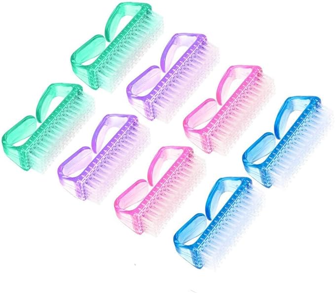 Nail Brushes, Pack of 8, Nail Brush, Handle Nail Brush, Cleaner Nail Brush, Hand Wash, Brush, Hand Scrub, Colorful - BeesActive Australia