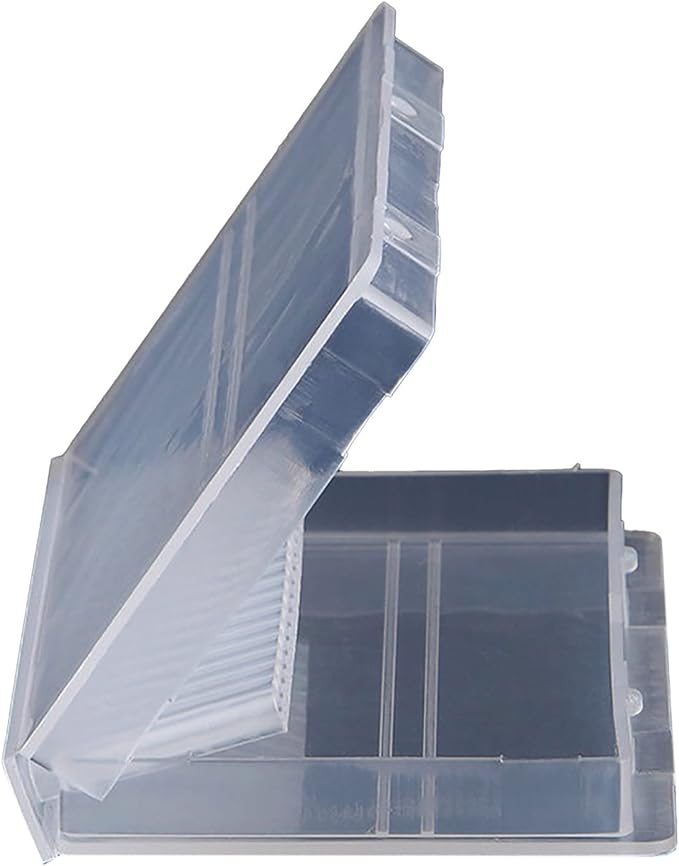 Nail Bit Case, Transparent, 20 Holes, Set of 4, Nail Drill, Drill Bit, Stand, Nail Storage Box - BeesActive Australia