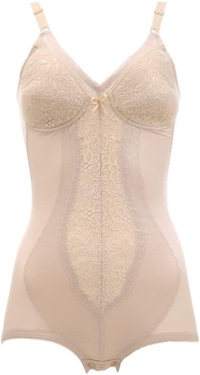 Natalie No. Wireless Bodysuit, Soft Correction, Molded Cups, Tummy Tightening, Butt Lifting, Snap Buttons, 1 Piece, Beige, Compression Inner Wear - BeesActive Australia