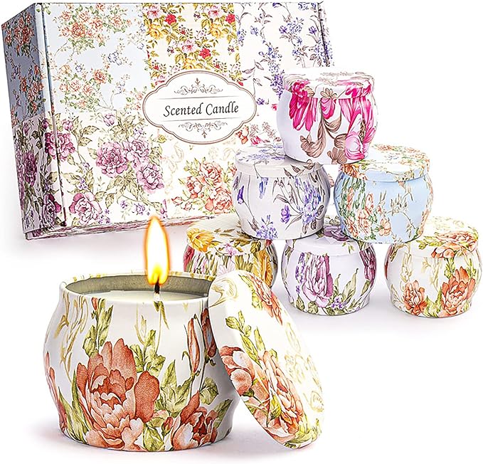 RIMINA Aroma Candle Aroma Gift Set, Standard Scent Set, Jasmine, Lavender, Present, Gift Set (Set of 6: A Type) - BeesActive Australia