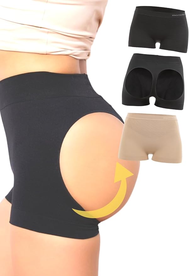 momoful Women's Girdle Shapewear Butt Lifting Shorts Tummy Control High Waist Beautiful Butt Postpartum Compression with Holes - BeesActive Australia