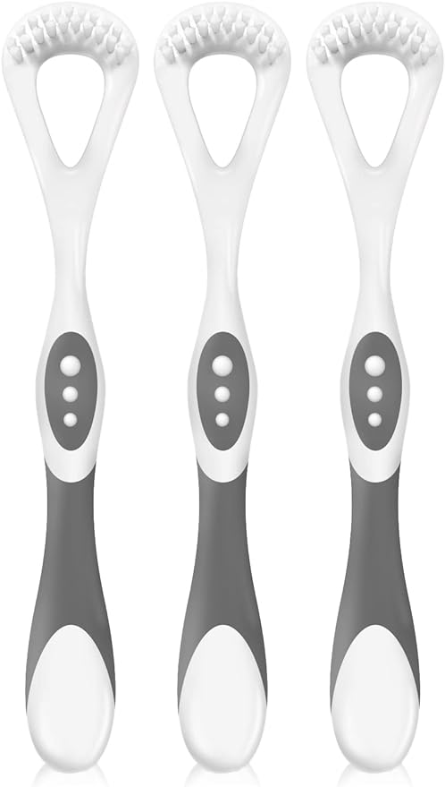 Fisth White Tongue Polish Brush, Does Not Damage Tongue, Removes Tongue Cloth, Tongue Dirt, Care Set of 3 - BeesActive Australia