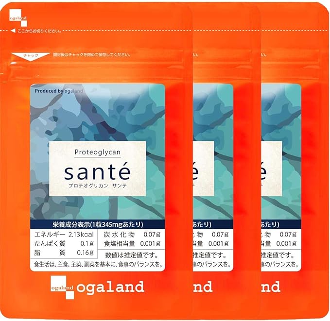 Ogaland Proteoglycan Sante Sante (90 tablets / approximately 3 months' supply) Contains 3 beauty ingredients (proteoglycan / type II collagen) Health support supplement - BeesActive Australia