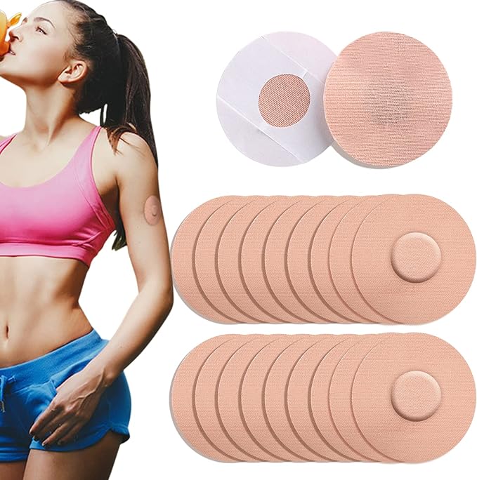 SAMCOS Sports Patches, Black, Set of 20, Adhesive Sensor Patches, Waterproof Stickers, Libre Patches, Libre Sensor Patches, Long Lasting, Breathable, Anti-Drop Waterproof - BeesActive Australia